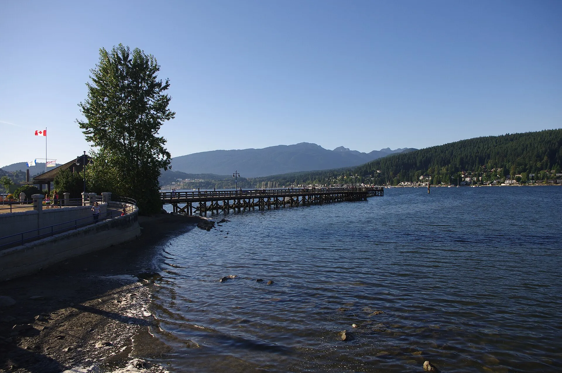 The Rocky Point Park pier on Burrard Inlet in Port Moody